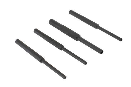 The Guntec USA AR 15 roll pin punch set with hollow tips is perfect for getting those annoying roll pins started